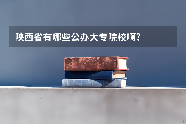 陕西省有哪些公办大专院校啊?