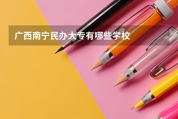 广西南宁民办大专有哪些学校