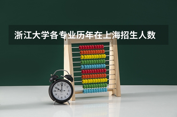 浙江大学各专业历年在上海招生人数 学费多少钱