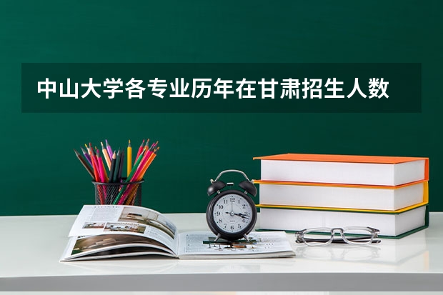 中山大学各专业历年在甘肃招生人数 学费多少钱