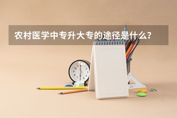 农村医学中专升大专的途径是什么？