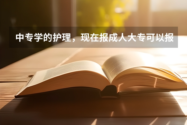 中专学的护理，现在报成人大专可以报幼师专业吗？