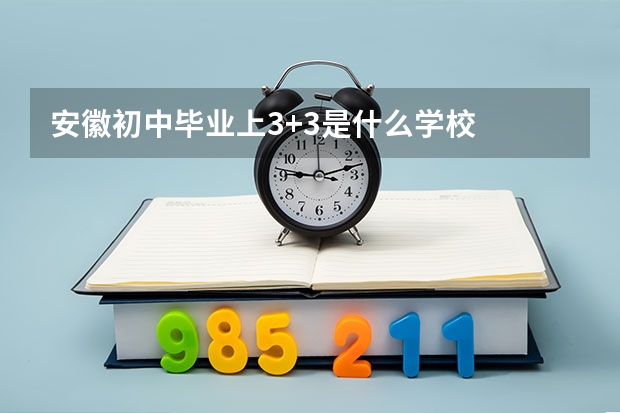 安徽初中毕业上3+3是什么学校