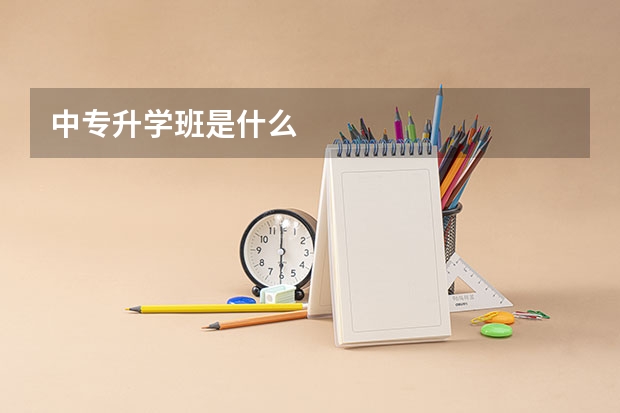 中专升学班是什么