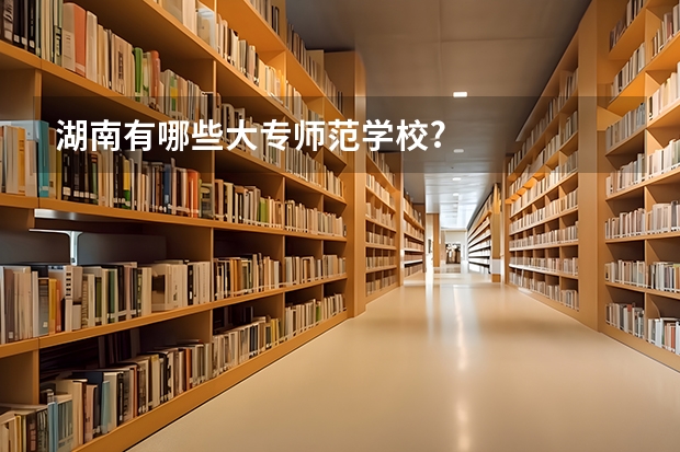 湖南有哪些大专师范学校?