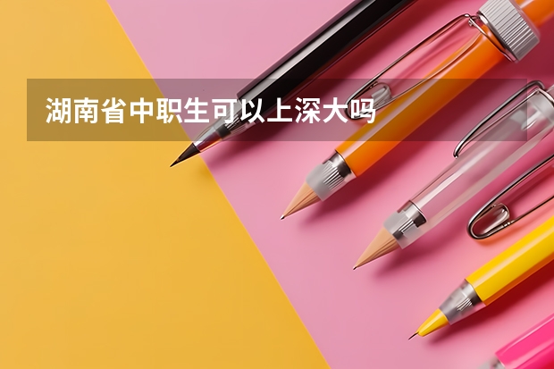 湖南省中职生可以上深大吗