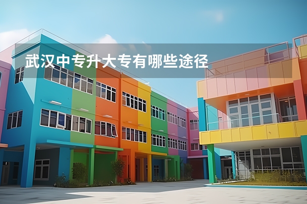 武汉中专升大专有哪些途径