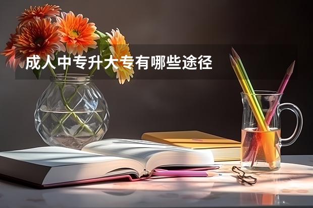 成人中专升大专有哪些途径