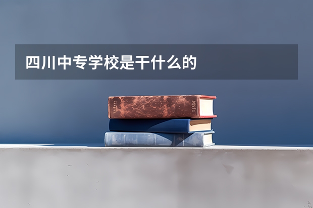 四川中专学校是干什么的