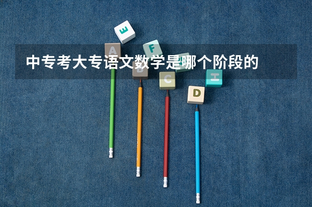 中专考大专语文数学是哪个阶段的