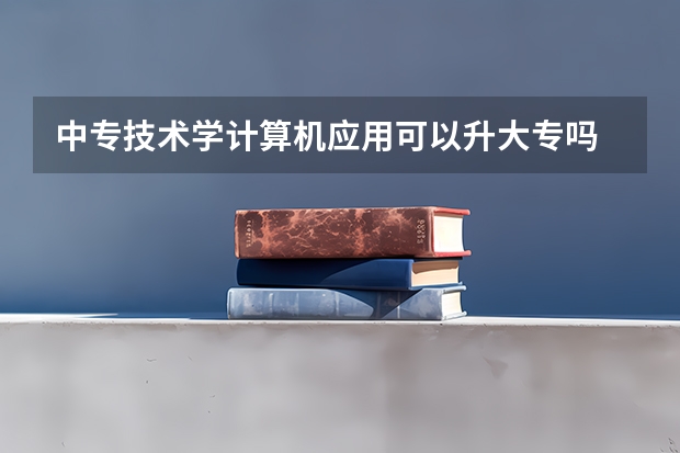 中专技术学计算机应用可以升大专吗
