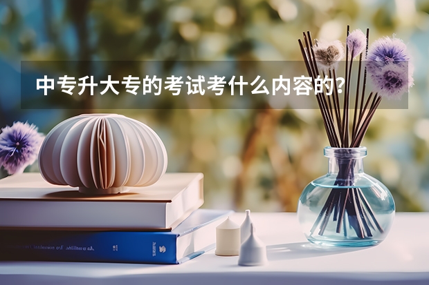 中专升大专的考试考什么内容的？